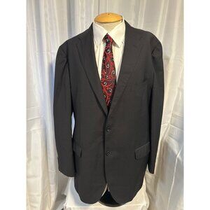 Ermenegildo Zegna Blazer Mens 44L Black Wool  For Saks Fifth Avenue Sports Coat